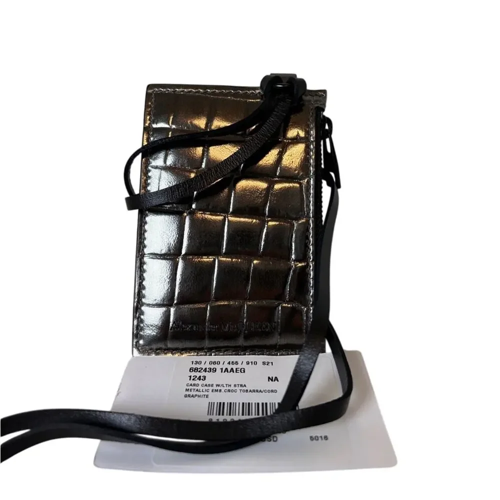 sale ends 5/13 Alexander McQueen Metallic Quilted cardholder